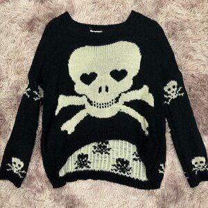 Skull & Crossbones with Heart Eyes Sweater